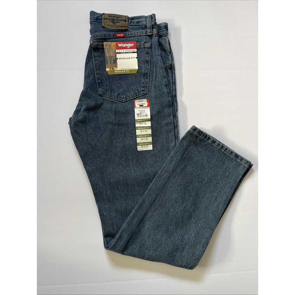 Wrangler Regular Fit Men's Five Star Jean 96501 - 100% Cotton 32x34 New